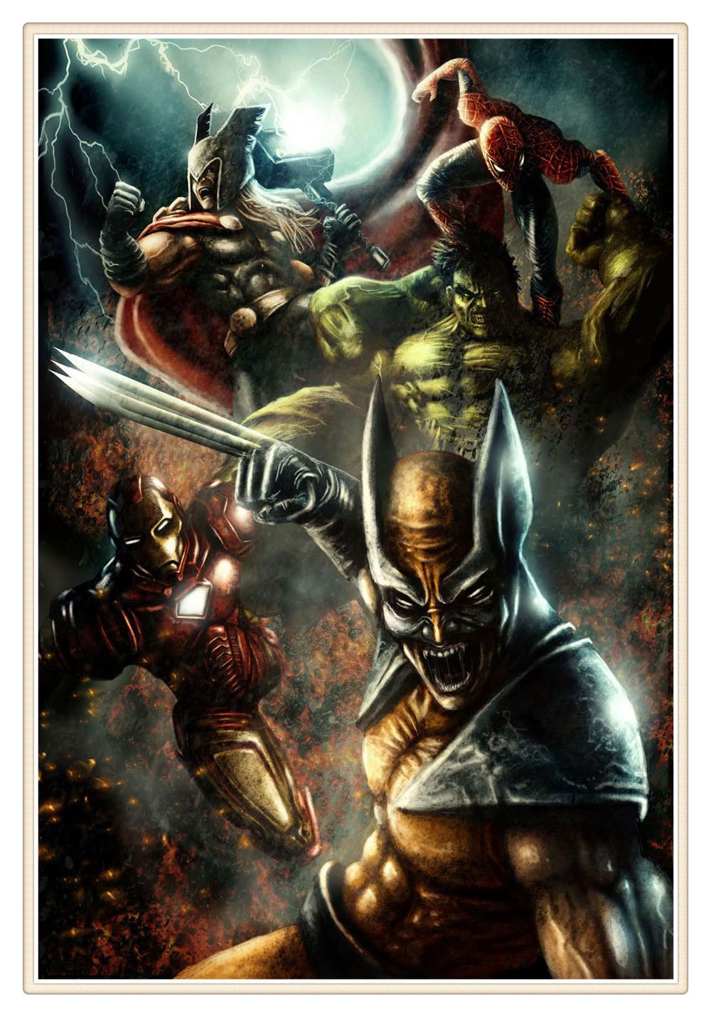 1000x1430 Comics Marvel, Home Decor Hd Printed Modern Art Painting On Canvas - Marvel Oil Painting