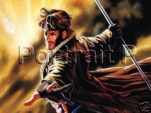300x225 Gambit X Men Marvel Hand Painted Oil Painting Not A Giclee Print - Marvel Oil Painting