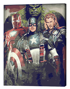 236x300 Acrylic Painting By Number Kit 50x40cm (20x16'') Marvel'S - Marvel Painting