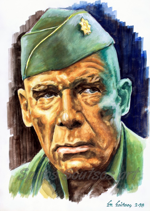 630x890 Lee Marvin Painting Portrait Art The Dirty Dozen Movie Poster - Marvin Painting