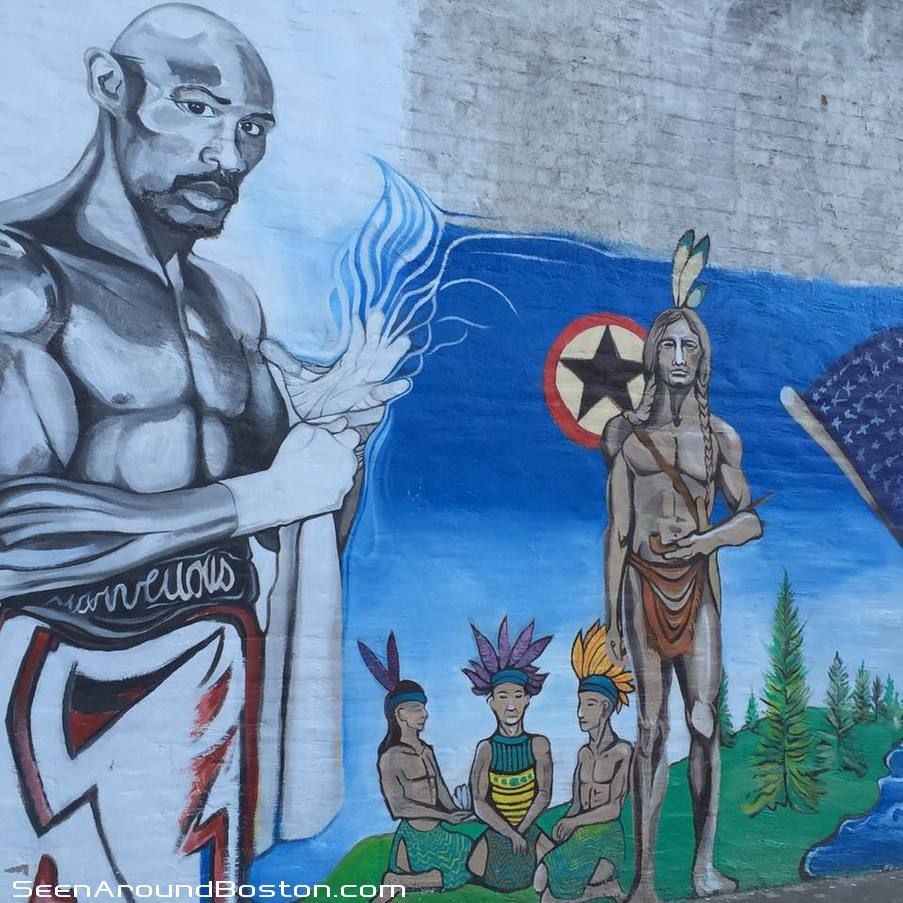 903x903 Marvin Hagler Wall Mural ~ Street Art Brockton Massachusetts - Marvin Painting