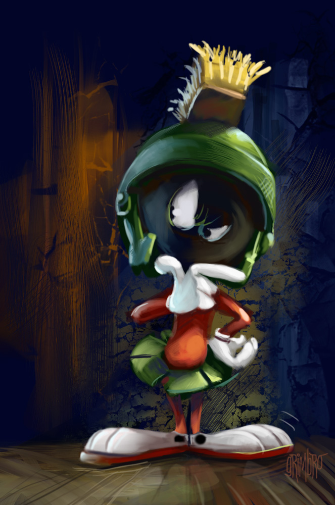 Marvin The Martian Painting at PaintingValley.com | Explore collection ...