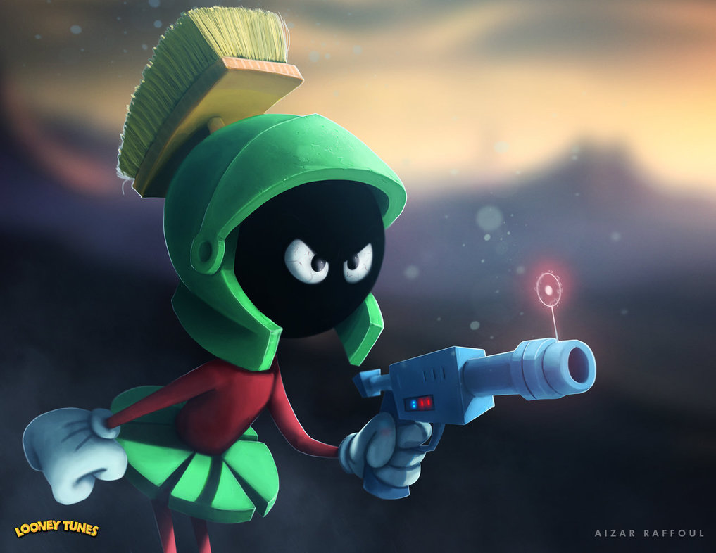 1017x786 Marvin The Martian - Marvin The Martian Painting