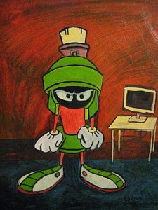 225x300 Marvin The Martian Art Fine Art America - Marvin The Martian Painting