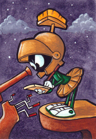 400x574 Marvin The Martian By Yote - Marvin The Martian Painting