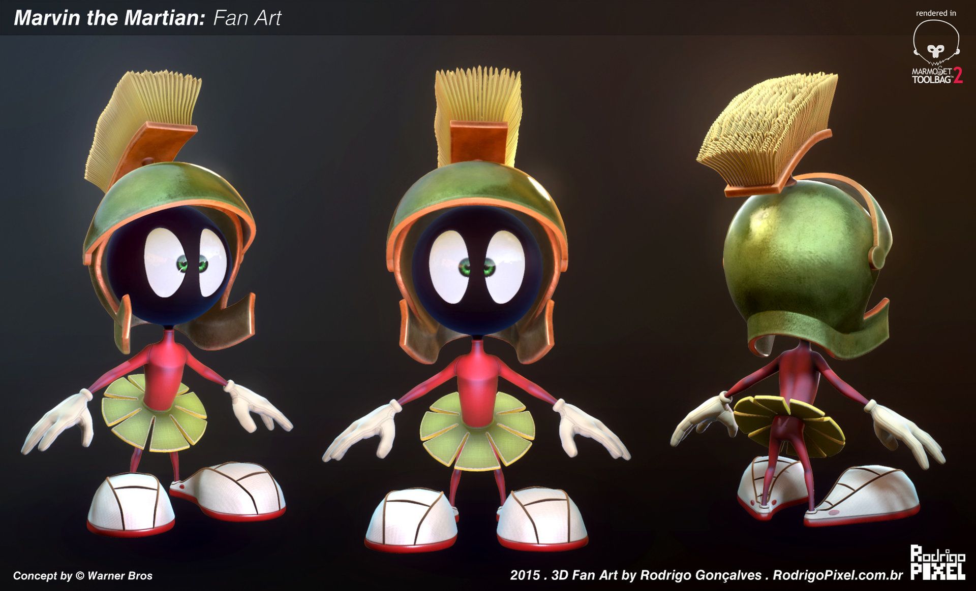 1920x1164 Artstation - Marvin The Martian Painting