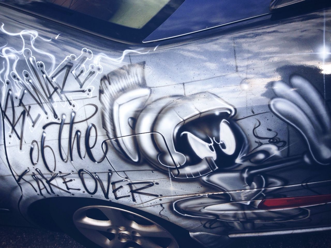 1280x960 Cool Martian Car Paint Job Follow Marvin - Marvin The Martian Painting