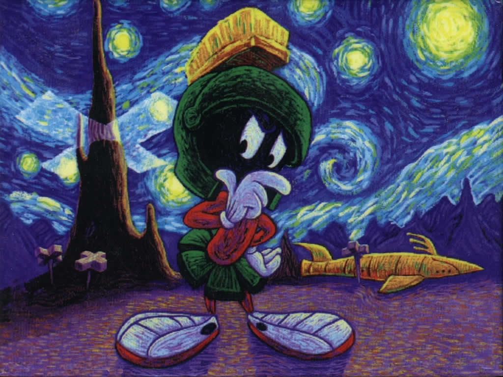 1024x768 Image - Marvin The Martian Painting