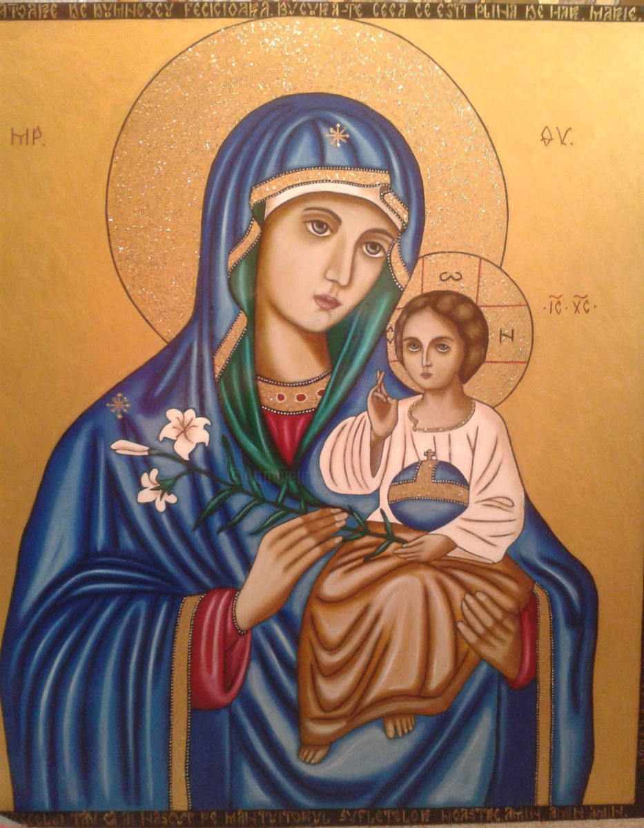 933x1200 Holy Mary With Baby Jesus (Mihaela Art) - Mary And Baby Jesus Painting