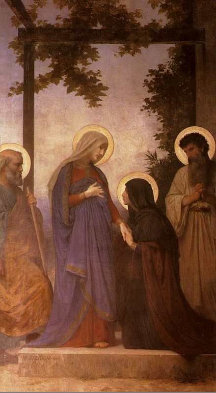440x800 Bouguereau Painting Of Joseph, Mary, Elizabeth, Amp Zechariah - Mary And Elizabeth Painting