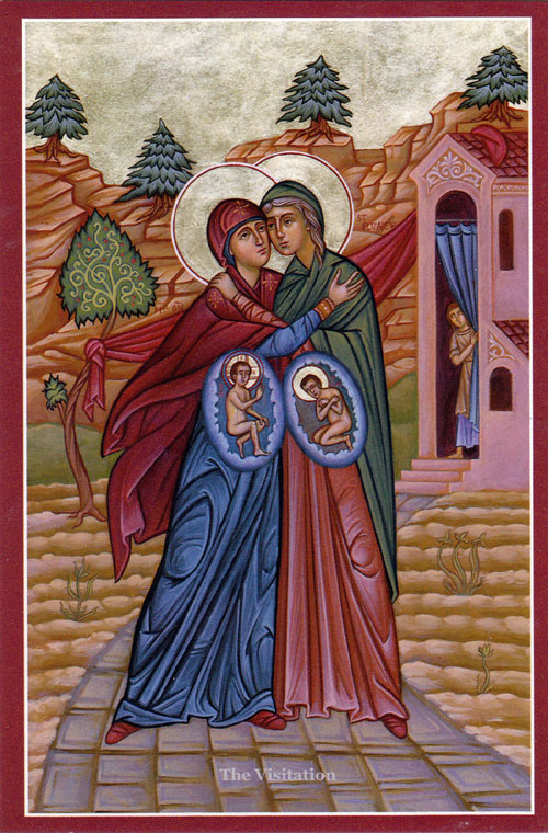 500x760 Feast Of The Visitation Of Mary To Elizabeth Passionist Nuns - Mary And Elizabeth Painting