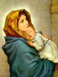 240x320 What Is The Name Of This Painting Of Mary And The Infant Jesus - Mary And Jesus Painting