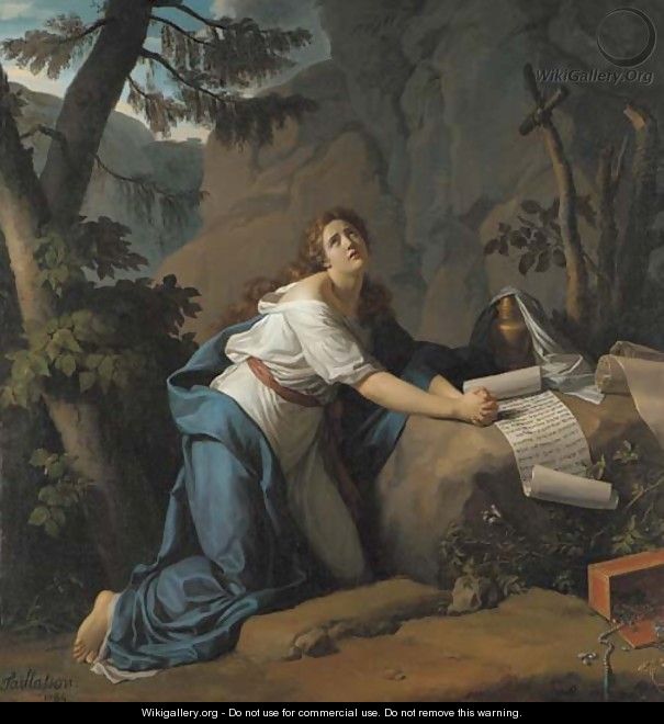 605x660 Saint Mary Magdalene In The Desert - Mary And Joseph Painting