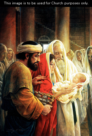 319x471 Simeon Reverencing The Christ Child - Mary And Joseph Painting