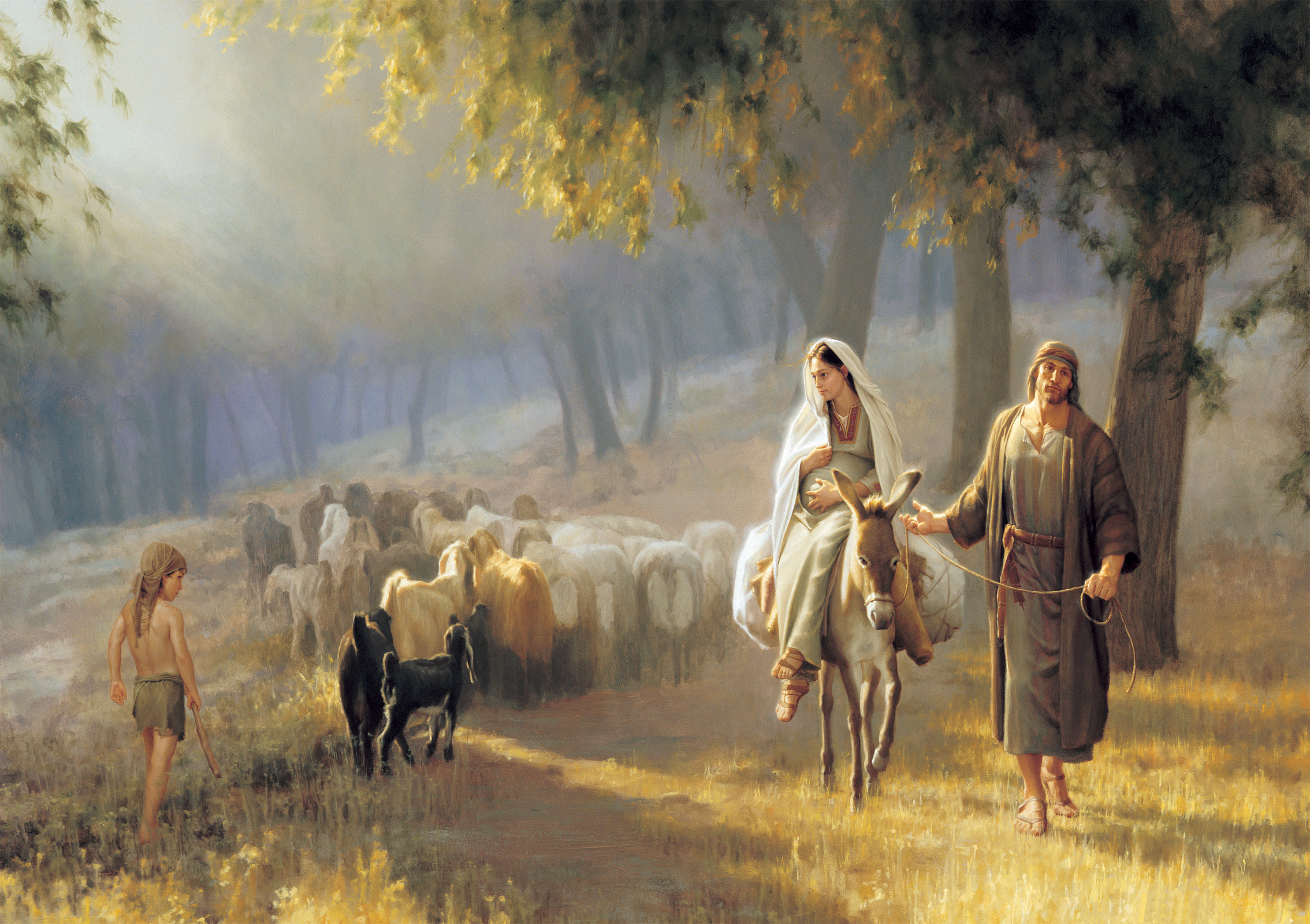 2268x1600 The Road To Bethlehem - Mary And Joseph Painting