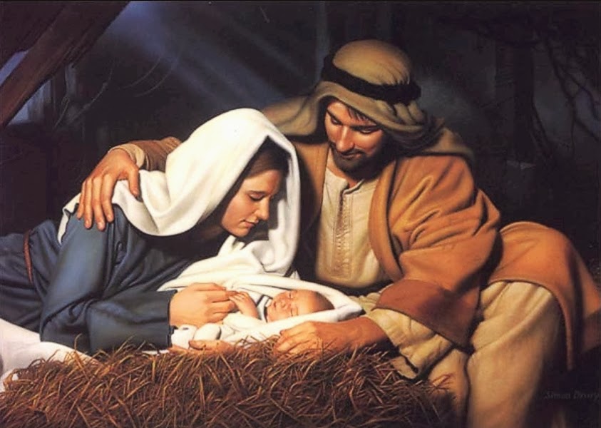 843x600 Father Ray'S - Mary And Joseph Painting