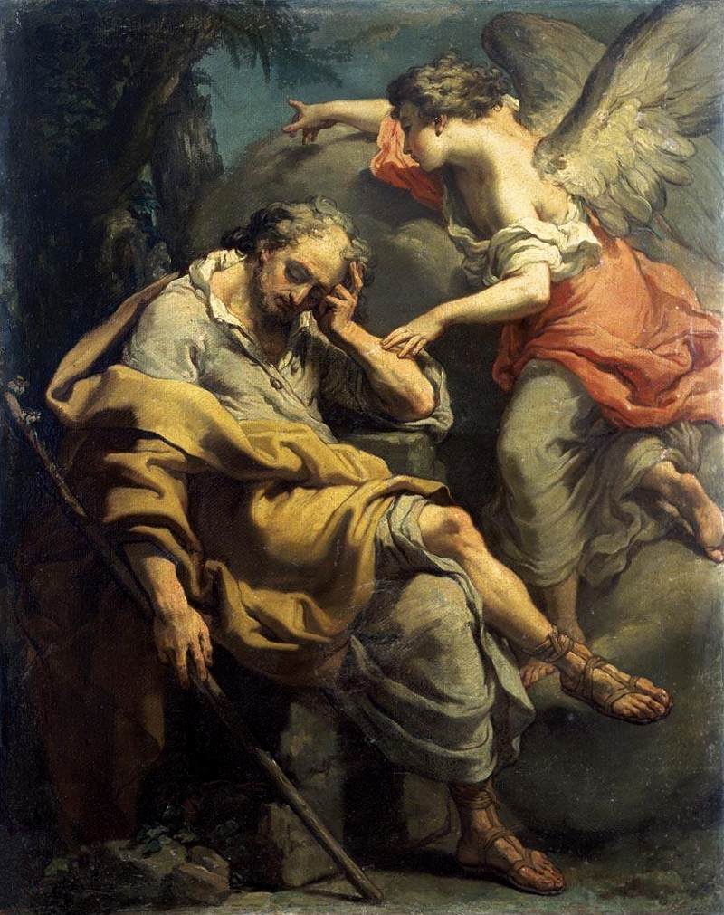 800x1011 File'Joseph's Dream', Painting By Gaetano Gandolfi, C. 1790.jpg - Mary And Joseph Painting