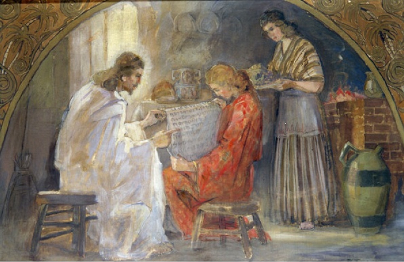 1338x868 Handmaidens Of The Lord Mary And Martha - Mary And Martha Painting