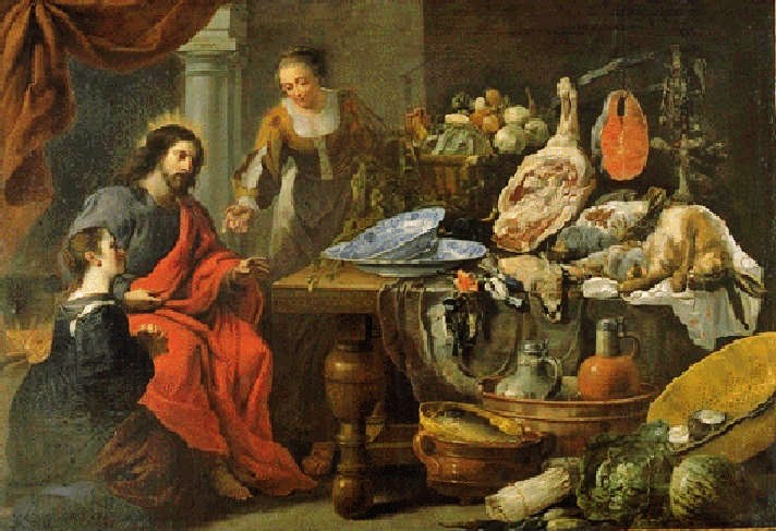 712x487 It's About Time Christ In The House Of Mary Amp Martha - Mary And Martha Painting