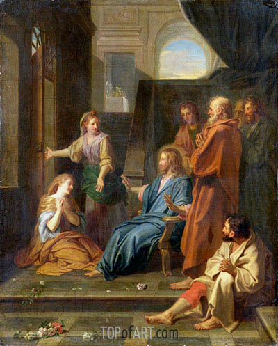 400x497 Christ In The House Of Martha And Mary Jean Baptiste Jouvenet - Mary And Martha Painting