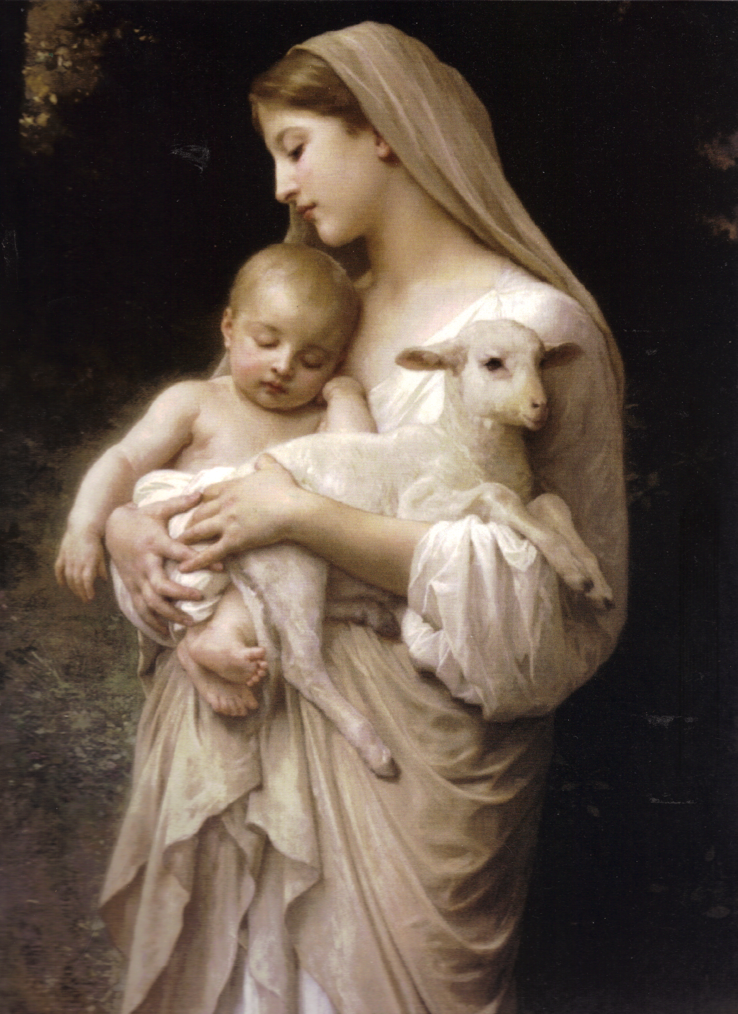 2550x3504 High Resolution Our Lady The Blessed Virgin Mary Holding The Baby - Mary Jesus Painting