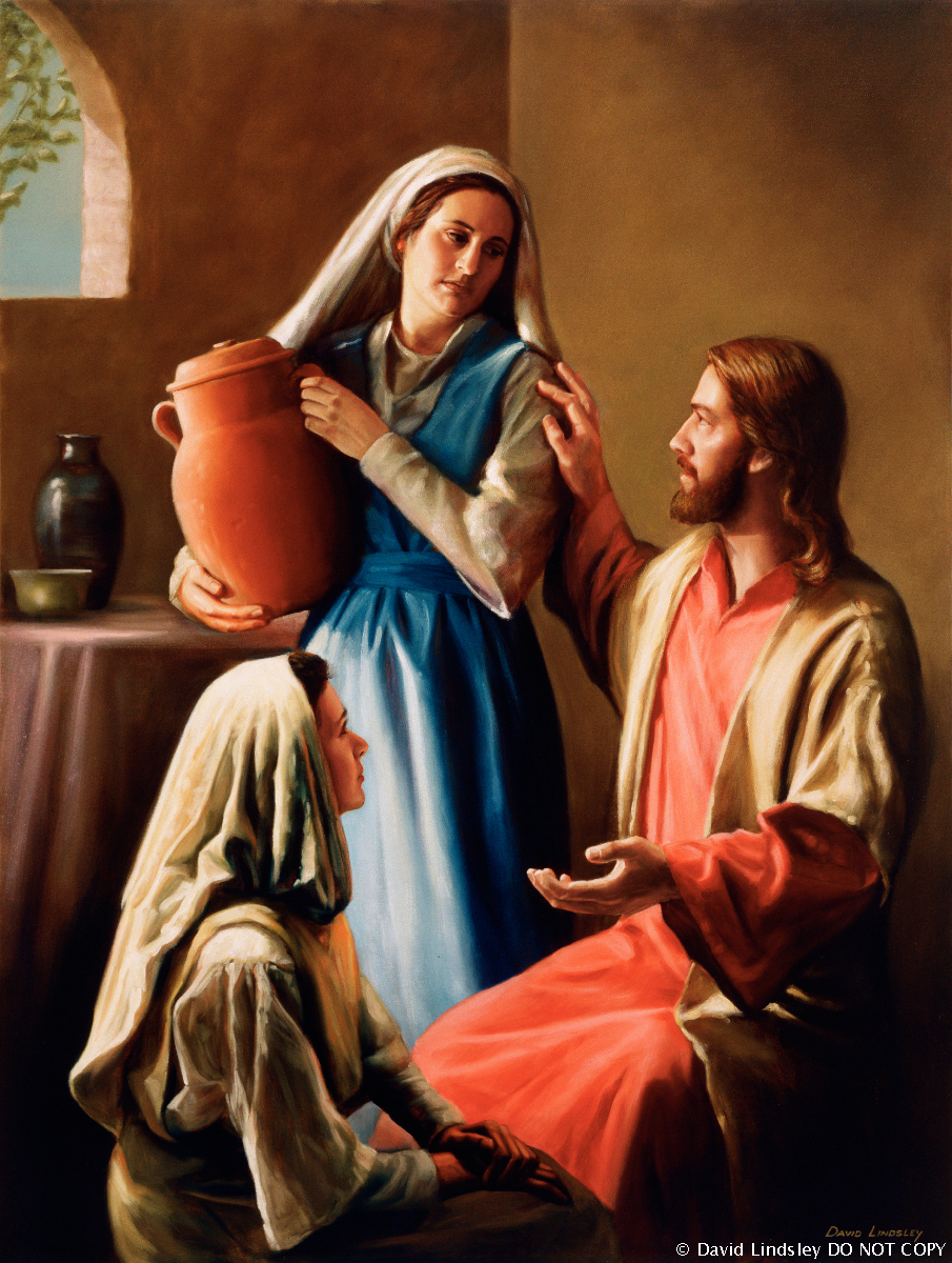 905x1200 Christ In The Home Of Mary And Martha (Mary And Martha) - Mary Jesus Painting