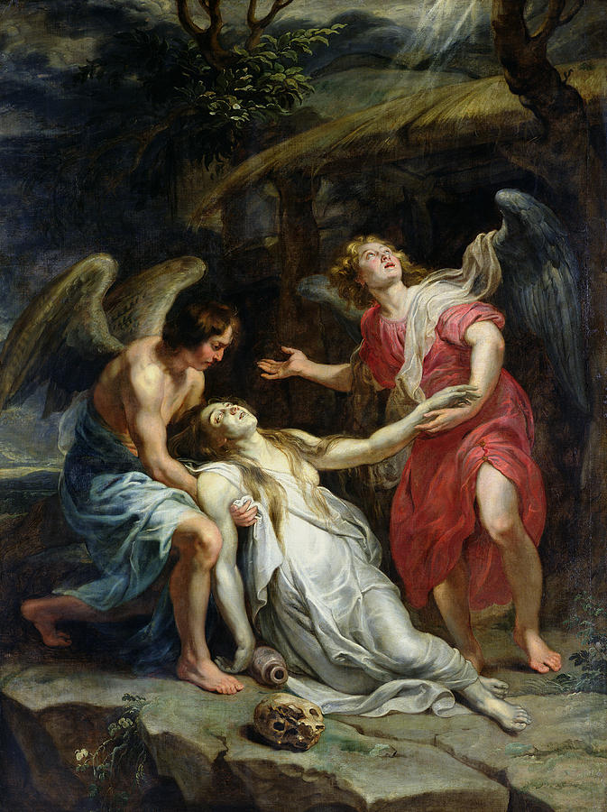 673x900 Ecstasy Of Mary Magdalene Painting By Peter Paul Rubens - Mary Magdalene Painting