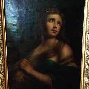 298x300 Antique Italian Oil Painting Old Master Portrait Penitent Mary - Mary Magdalene Painting Modern