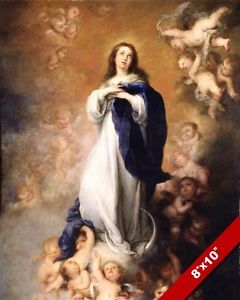 240x300 Immaculate Conception Mary Mother Of Jesus Painting Bible Art Real - Mary Mother Of Jesus Painting