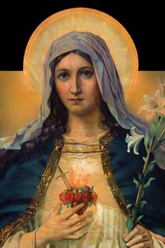 236x354 608 Best Our Mother Mary Images On Blessed Mother - Mary Mother Of Jesus Painting