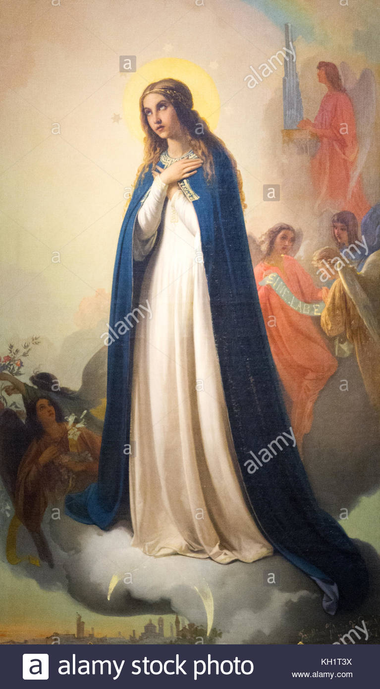 767x1390 The Painting Of The Assumption Of Virgin Mary In Duomo Di Pavia - Mary Painting