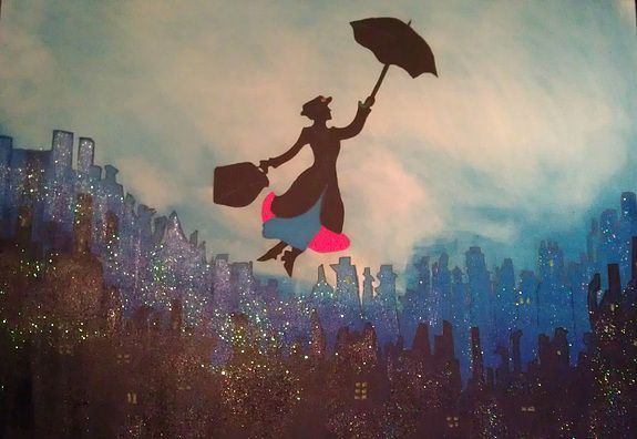 575x396 Mary Poppins Disney Mary Poppins And Disney Magic - Mary Poppins Painting