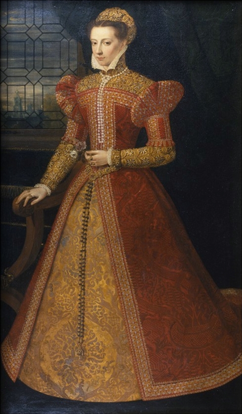 490x837 Filemary Queen Of Scots By Federico Zuccari Or Alonso - Mary Queen Of Scots Painting