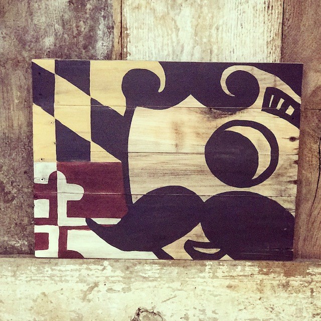 640x640 Diy Workshop Maryland Flag Natty Boh Pallet Art With Chalk Paint - Maryland Flag Painting