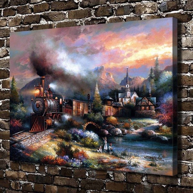 640x640 A1589 James Lee Maryland Mountain Express,hd Canvas Print Home - Maryland Painting