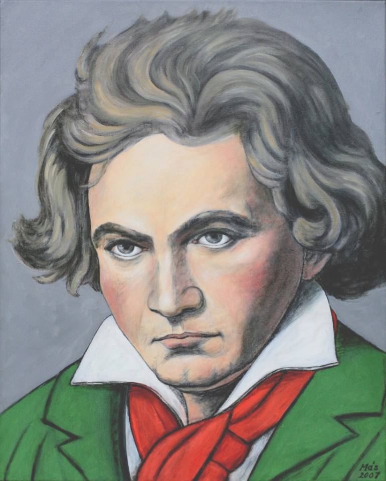 770x960 Saatchi Art Ludwig Van Beethoven Painting By Jose Garcia Y Mas - Mas Painting