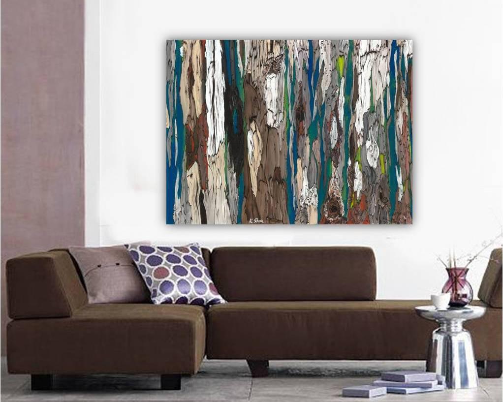 1022x817 Original Extra Large Painting Abstract Landscape Artwork Shoa Gallery - Masculine Painting