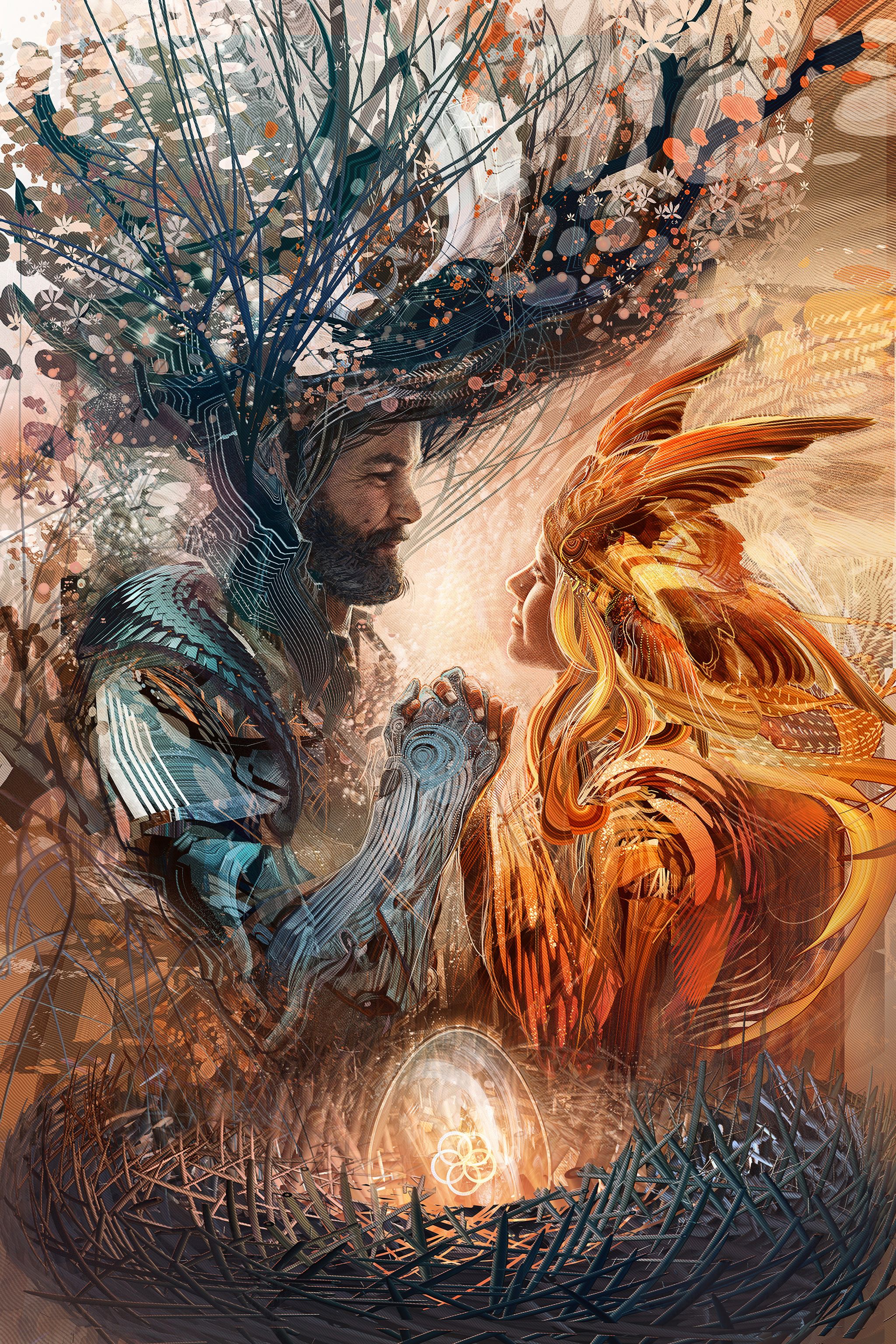 2048x3072 Art Church Divine Feminine, Sacred Masculine Divine - Masculine Painting