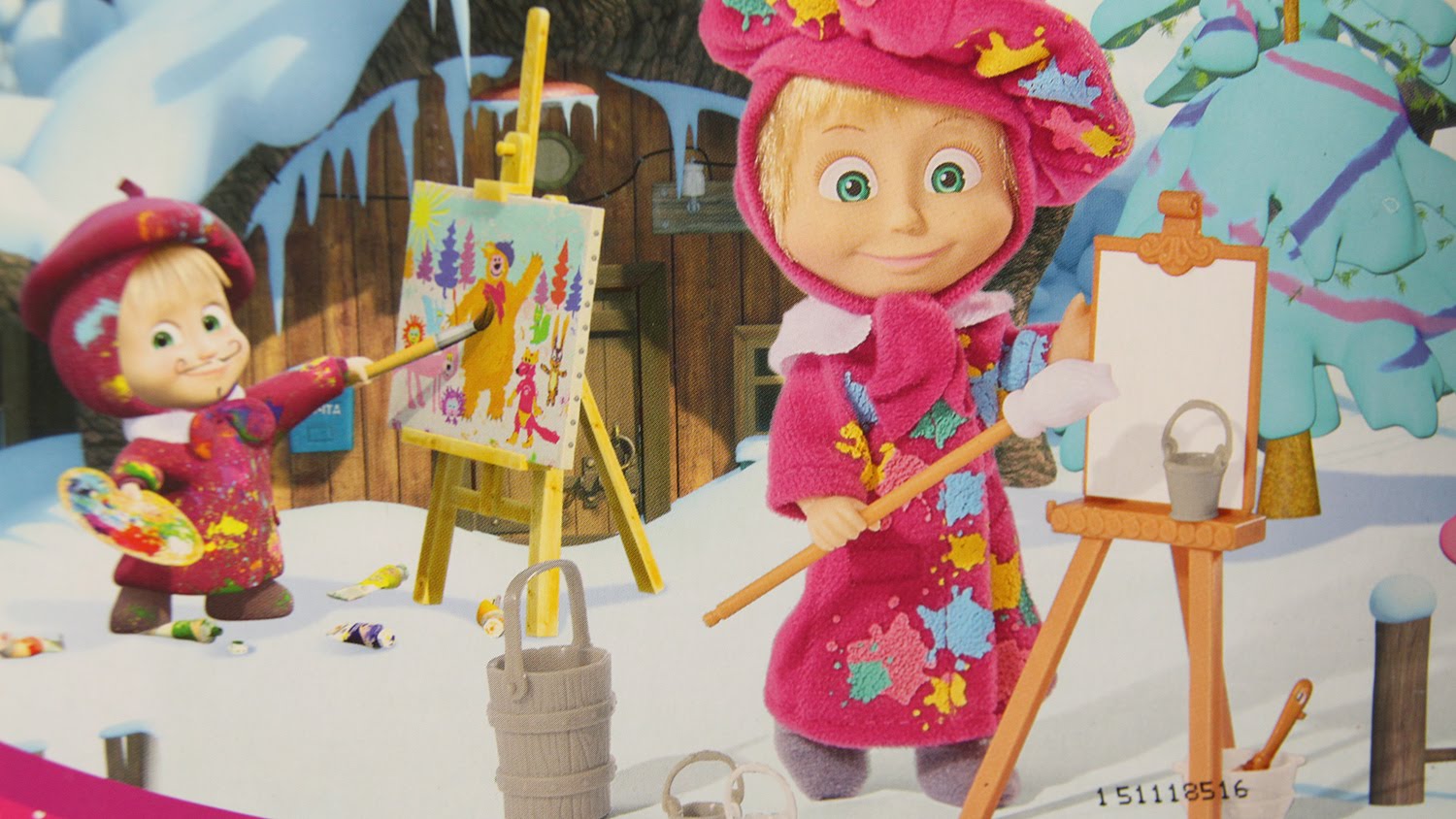 1500x844 Masha And The Bear - Masha And The Bear Painting
