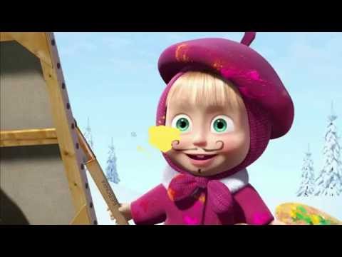 480x360 Masha And The Bear Painting Coloring - Masha And The Bear Painting