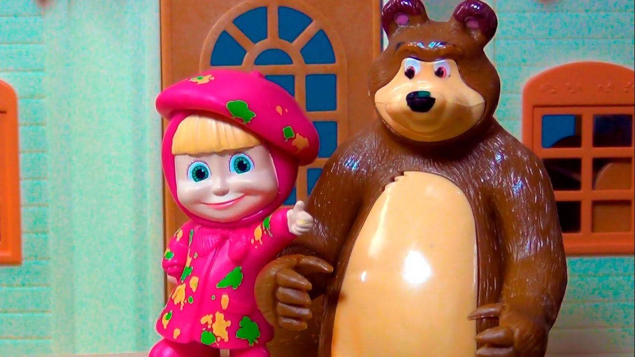 1280x720 Masha And The Bear - Masha And The Bear Painting