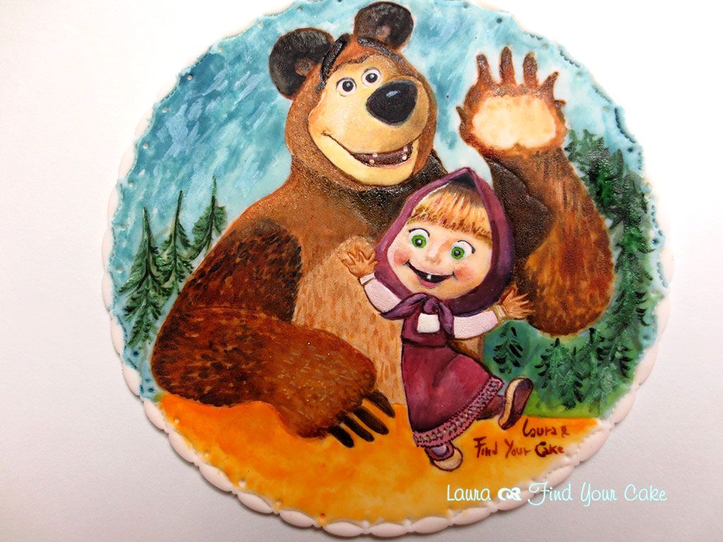 1024x768 Masha E Orso Fan Art - Masha Painting