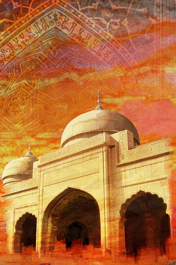 600x900 Moti Masjid Painting By Catf - Masjid Painting