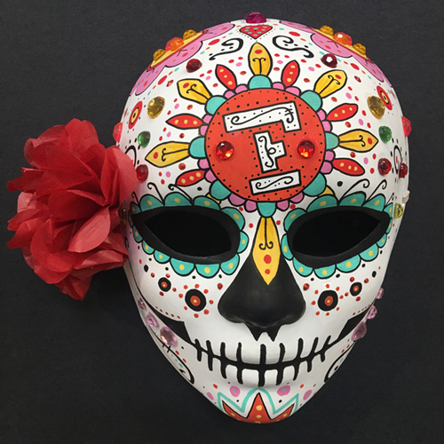 500x500 Diy Painted Sugar Skull Mask - Mask Painting