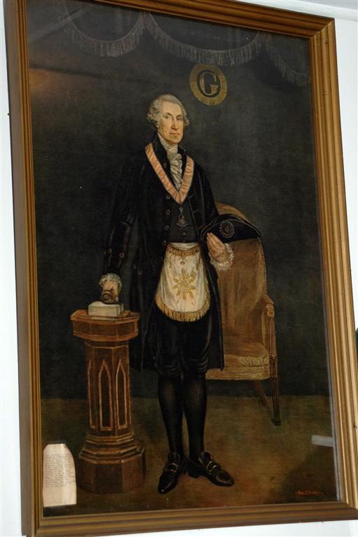 512x768 Painting George Washington As Master Of His Lodge Third Angels - Masonic Painting