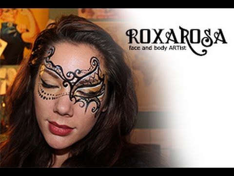 480x360 Roxarosa Face Paint Tutorial Mask - Masquerade Mask Painting