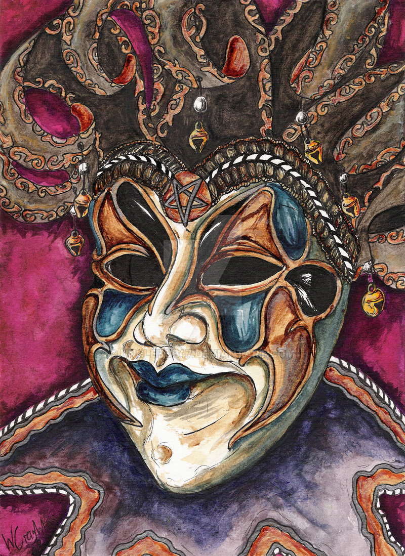 800x1099 Venetian Mask By Unclebob47 - Masquerade Mask Painting