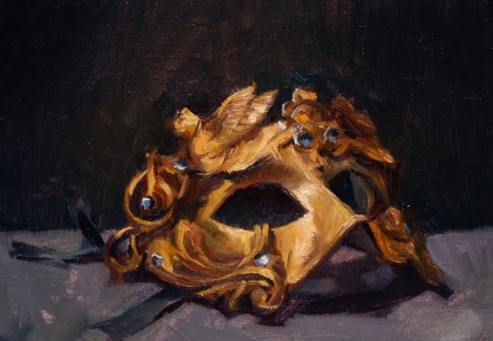 700x485 Paintings By Jason Waskey Masquerade Mask (Sold) - Masquerade Painting