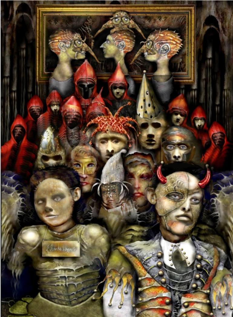770x1050 Saatchi Art Masquerade Painting By Rick Simpson - Masquerade Painting