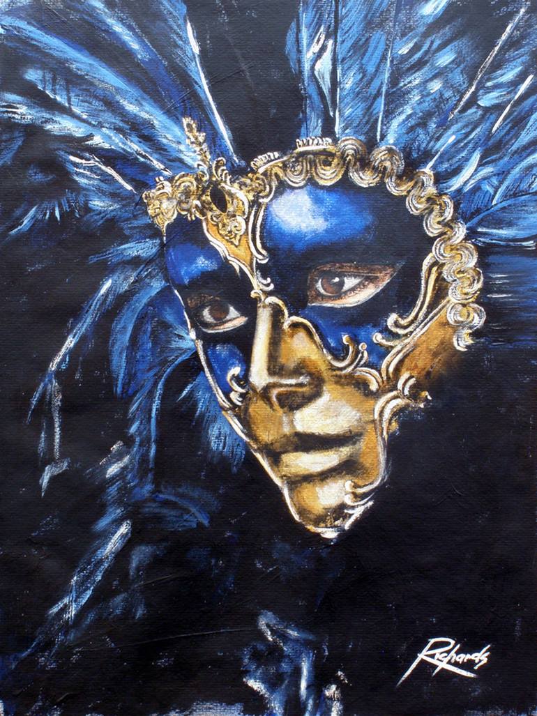 770x1027 Saatchi Art Masquerade Painting By Simon Richards - Masquerade Painting
